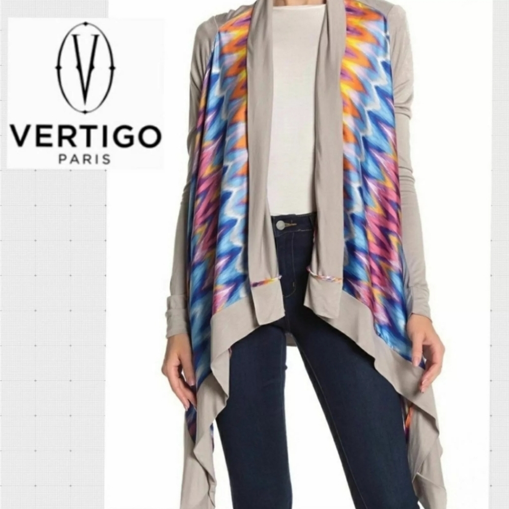 Vertigo high/ low cardigan
